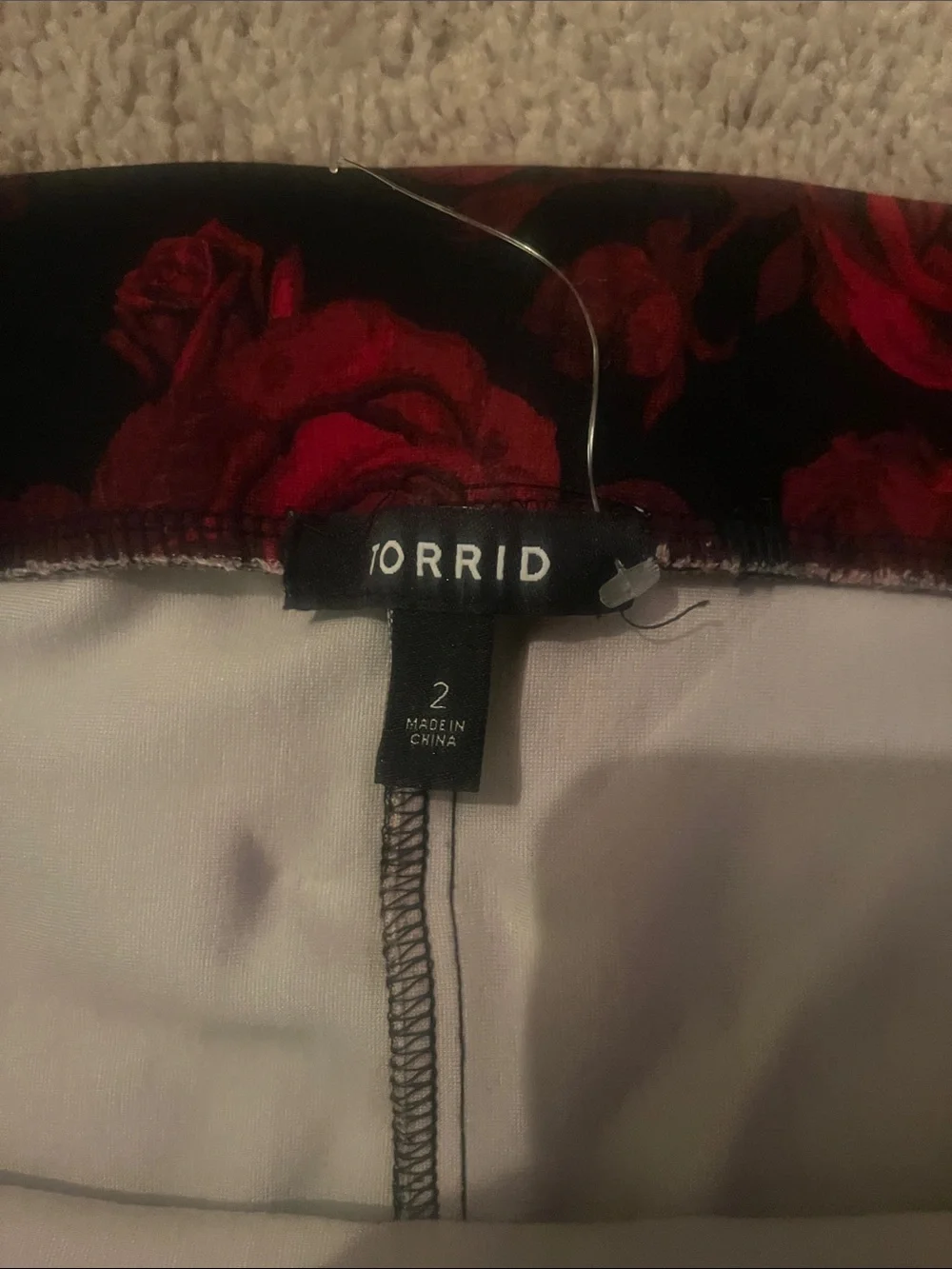 Torrid Skirt with Red Rose Print - Picture 2 of 4